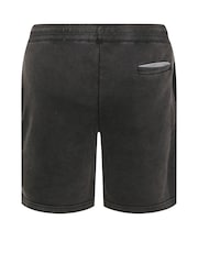 BadRhino Big & Tall Black Japanese Printed Sweat Shorts - Image 6 of 6