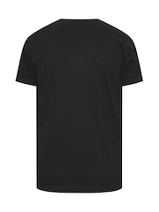 BadRhino Big & Tall Black Skull Headphones T-Shirt - Image 5 of 6