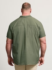 BadRhino Big & Tall Green Textured Dobby Shirt - Image 3 of 6
