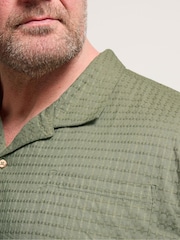 BadRhino Big & Tall Green Textured Dobby Shirt - Image 4 of 6