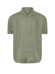 BadRhino Big & Tall Green Textured Dobby Shirt - Image 5 of 6