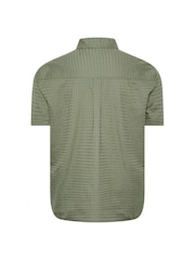 BadRhino Big & Tall Green Textured Dobby Shirt - Image 6 of 6