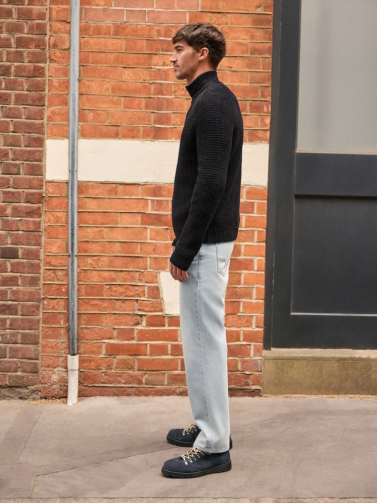 Bleach Blue Straight Fit Jeans - Image 2 of 11 Bleach Blue Straight Fit Jeans - Image 2 of 11