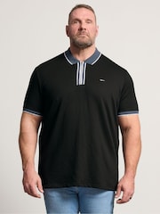 Textured Jacquard Zip Polo Shirt - Image 1 of 4