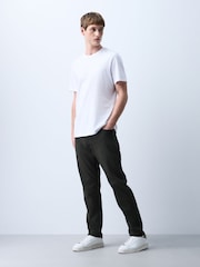 Khaki Slim Fit Comfort Stretch Jeans - Image 4 of 6