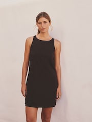 Chocolate Brown Jersey Shift Dress - Image 1 of 3