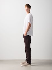Burgundy Slim Fit Comfort Stretch Jeans - Image 4 of 7