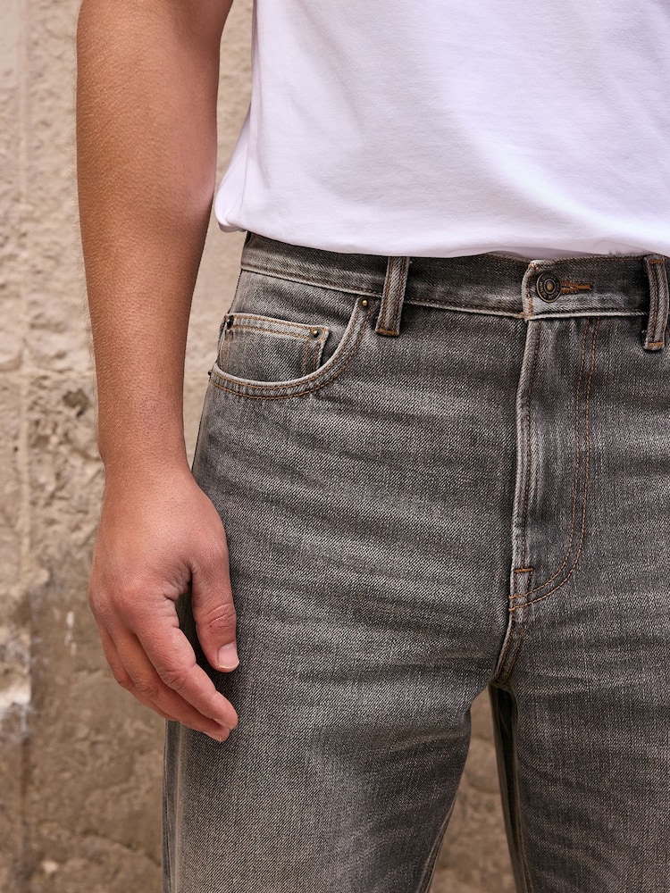 Grey Straight Fit Jeans - Image 6 of 6