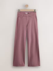Pink/Grey Jersey Denim Wide Leg Trousers 2 Pack - Image 2 of 6
