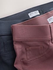 Pink/Grey Jersey Denim Wide Leg Trousers 2 Pack - Image 4 of 6