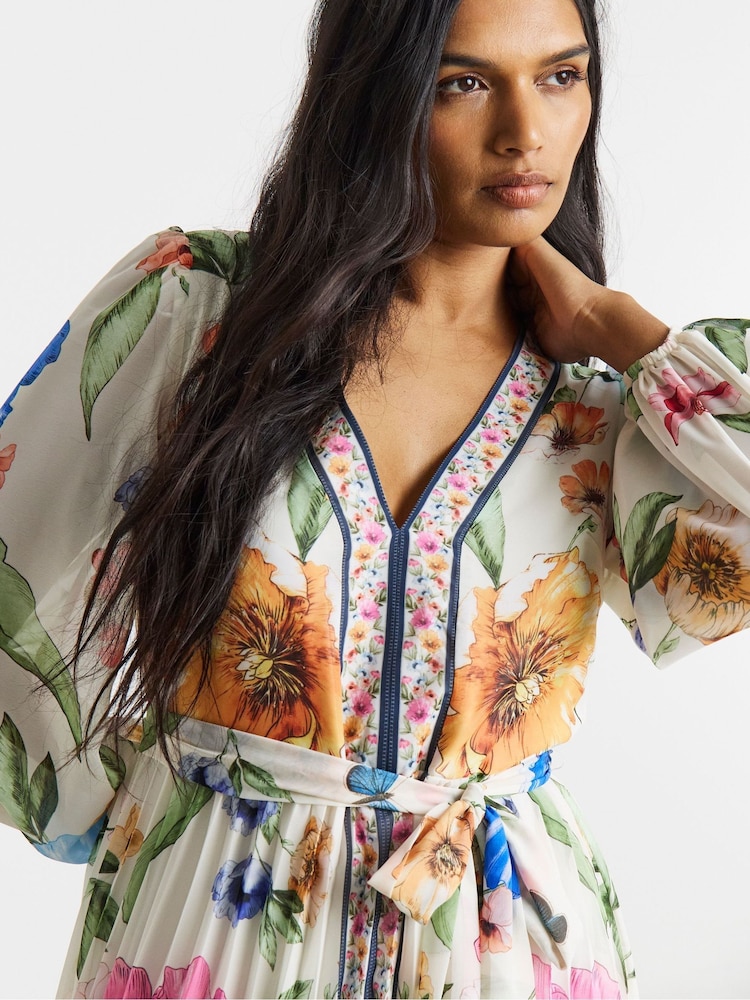 Joanna Hope White Pleated Maxi Dress - Image 4 of 4