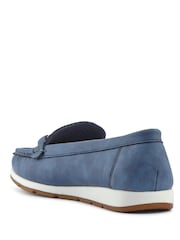Pavers Navy Breathable Buckle Detailed Moccasins - Image 3 of 5