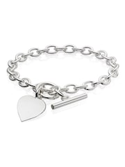 Beaverbrooks Silver Tone Heart Bracelet - Image 2 of 3