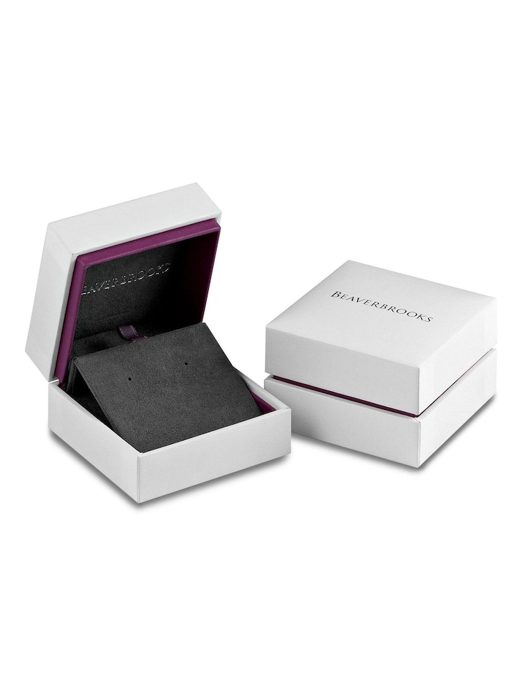 Beaverbrooks Silver Tone Beaverbrooks Silver Cubic Zirconia Freshwater Cultured Pearl Earrings - Image 4 of 4