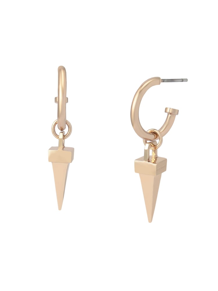 AllSaints Gold Tone Laio Spike Charm Huggie Earrings - Image 1 of 3