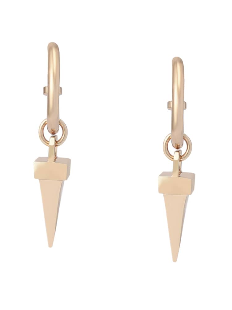 AllSaints Gold Tone Laio Spike Charm Huggie Earrings - Image 3 of 3