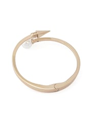 AllSaints Gold Tone Hazel Pearl Spike Bangle Bracelet - Image 3 of 3