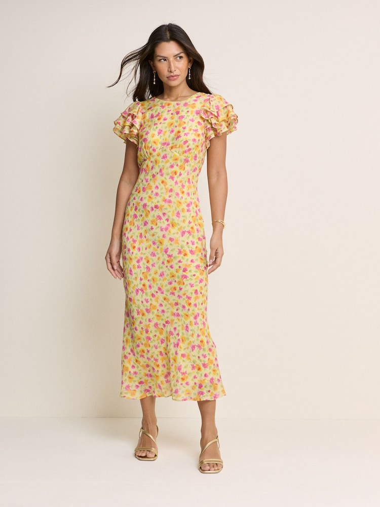Nobodys Child Yellow/Orange Lola Midaxi Dress - Image 1 of 5