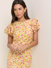 Nobodys Child Yellow/Orange Lola Midaxi Dress - Image 3 of 5