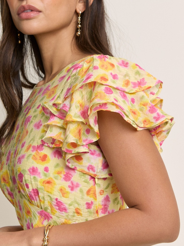 Nobodys Child Yellow/Orange Lola Midaxi Dress - Image 5 of 5