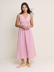 Nobodys Child Pink Sleeveless Eliza Midi Dress - Image 1 of 5