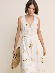 Nobodys Child White Isabella Midi Dress - Image 1 of 5
