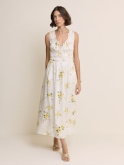 Nobodys Child White Isabella Midi Dress - Image 3 of 5
