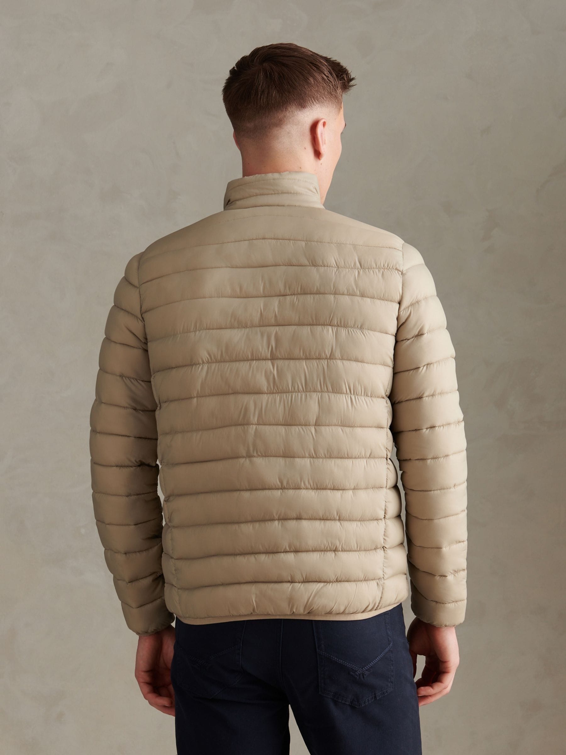 Buy U.S. Polo Assn Beige Lightweight Bound Quilted Jacket from