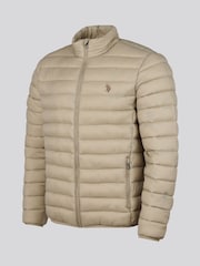 U.S. Polo Assn Natural Lightweight Bound Quilted Jacket - Image 6 of 9