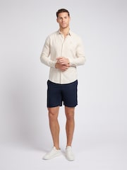 U.S. Polo Assn Natural Linen Blend Shirt - Image 3 of 7