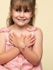 Beaverbrooks Silver Tone Sterling Silver Diamond Flower Bangle - Image 1 of 3