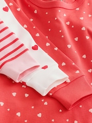 Red/Ecru Snuggle Pyjamas 3 Pack (9mths-12yrs) - Image 12 of 12