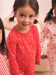 Red/Ecru Snuggle Pyjamas 3 Pack (9mths-12yrs) - Image 6 of 12