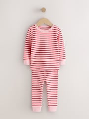 Red/Ecru Snuggle Pyjamas 3 Pack (9mths-12yrs) - Image 7 of 12