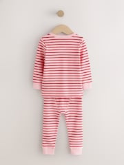 Red/Ecru Snuggle Pyjamas 3 Pack (9mths-12yrs) - Image 8 of 12