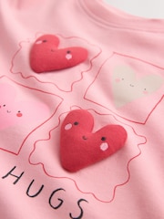 Pink Heart Gingham Top & Joggers Set (3mths-7yrs) - Image 4 of 5