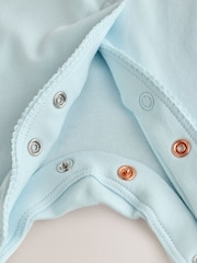 Pale Blue Collar Baby Sleepsuits 3 Pack (0-2yrs) - Image 8 of 10