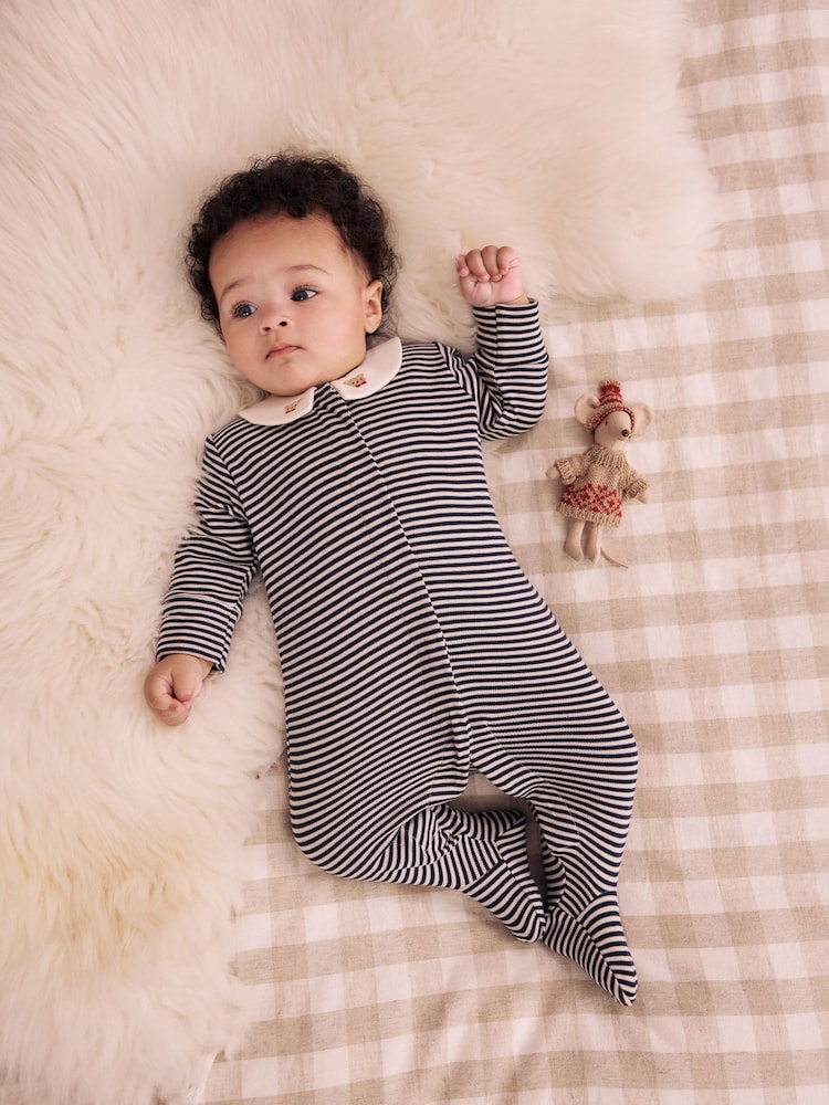 Krémové/červené - Collared Sleepsuits 3 Pack (0mths-2yrs) - Obrázek 2 z 14