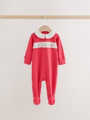Krémové/červené - Collared Sleepsuits 3 Pack (0mths-2yrs) - Obrázek 5 z 14