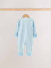 Pale Blue Cloud Two Way Zip Sleepsuits 4 Pack (0mths-3yrs) - Image 12 of 17