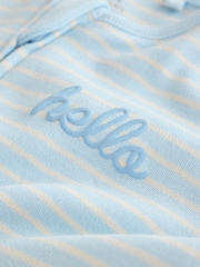 Pale Blue Cloud Two Way Zip Sleepsuits 4 Pack (0mths-3yrs) - Image 17 of 17