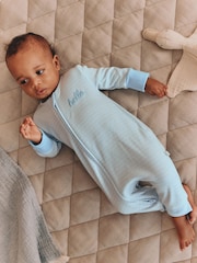 Pale Blue Cloud Two Way Zip Sleepsuits 4 Pack (0mths-3yrs) - Image 2 of 17