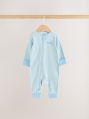 Pale Blue Cloud Two Way Zip Sleepsuits 4 Pack (0mths-3yrs) - Image 7 of 17