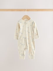 Pale Blue Cloud Two Way Zip Sleepsuits 4 Pack (0mths-3yrs) - Image 9 of 17