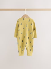 Multi Mini Animals Two Way Zip Sleepsuits 4 Pack (0mths-3yrs) - Image 10 of 13