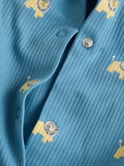 Multi Mini Animals Two Way Zip Sleepsuits 4 Pack (0mths-3yrs) - Image 12 of 13