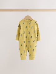Multi Mini Animals Two Way Zip Sleepsuits 4 Pack (0mths-3yrs) - Image 6 of 13
