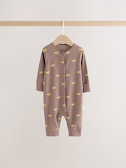 Multi Mini Animals Two Way Zip Sleepsuits 4 Pack (0mths-3yrs) - Image 8 of 13