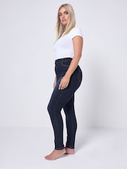 Yours Curve Blue Skinny Stretch AVA Jeans - Image 2 of 5