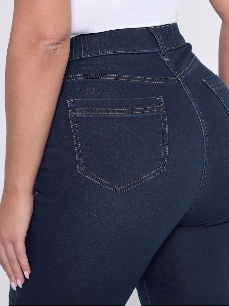 Yours Curve Blue Skinny Stretch AVA Jeans - Image 5 of 5